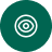 Ícone de olho estilizado em branco sobre fundo verde, representando compatibilidade com leitores de tela e acessibilidade para pessoas com deficiência visual.